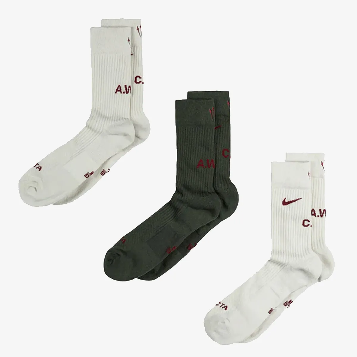 NIKE U SNKR SOX CREW 3PR - 160 NOCTA 