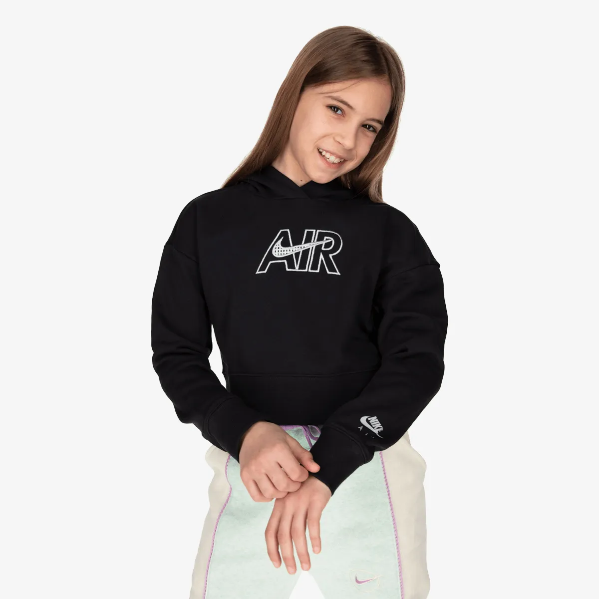 NIKE G NSW AIR FT CROP HOODIE 