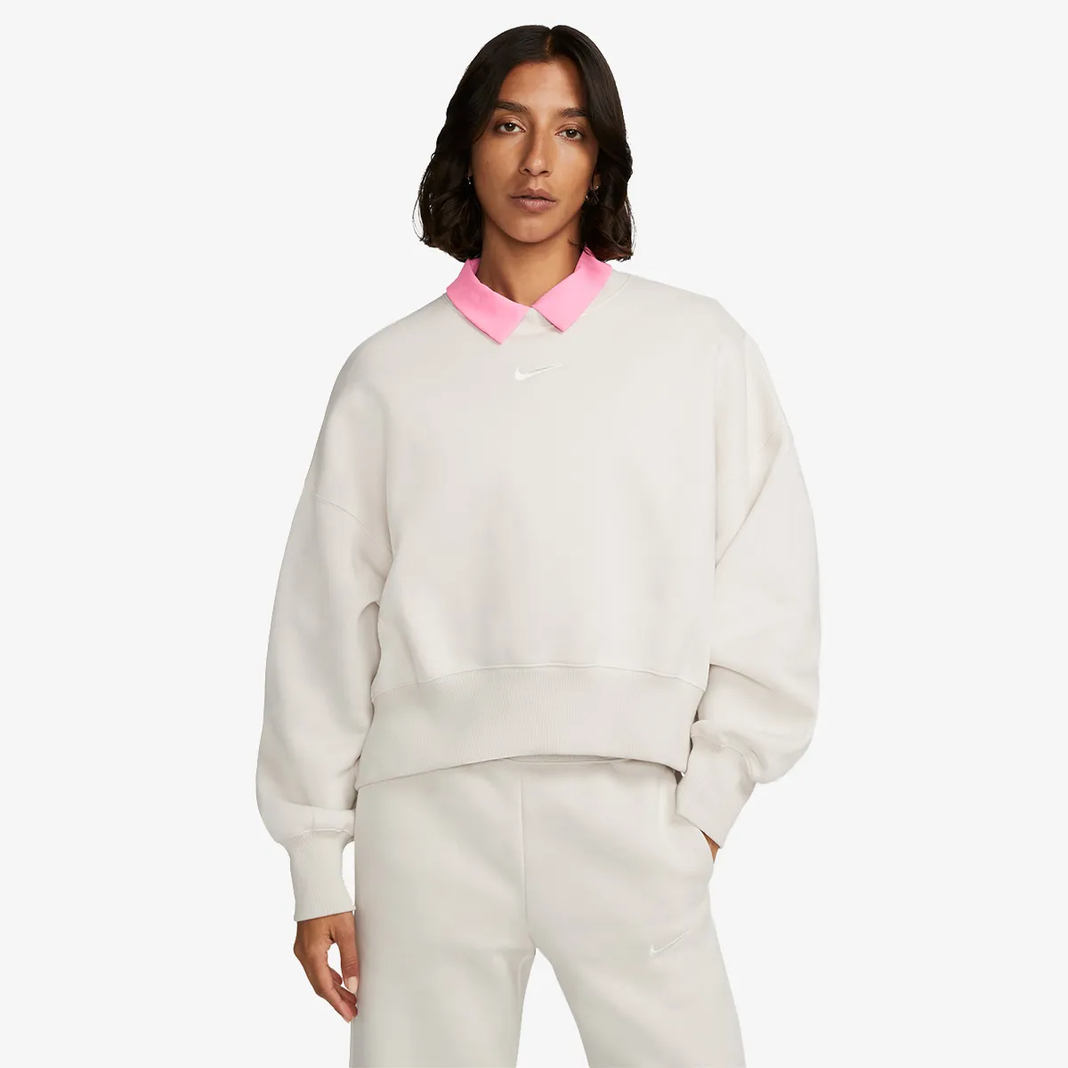 NIKE W NSW PHNX FLC OOS CREW 
