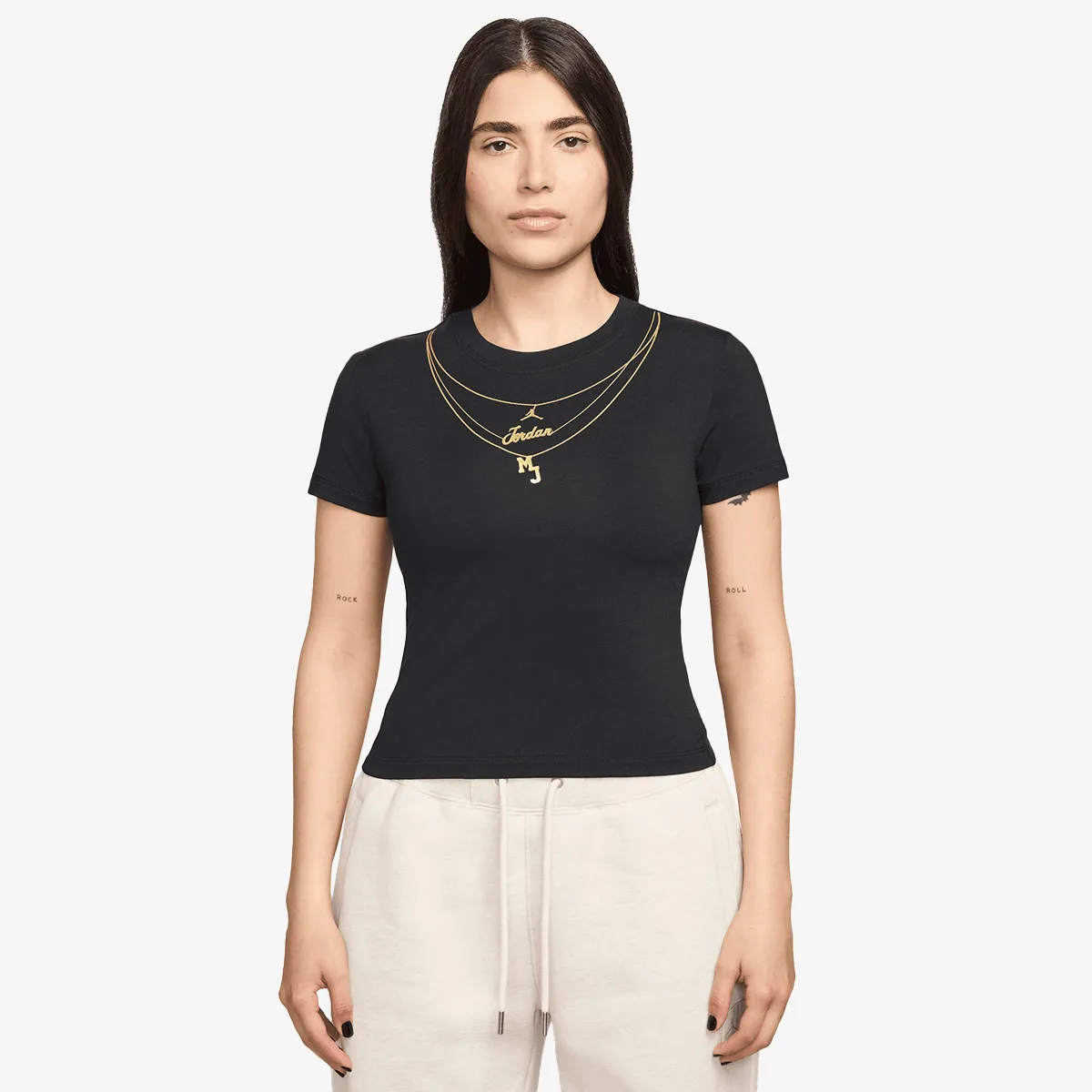 NIKE W J FLT SS TMID GFX TEE CHN 