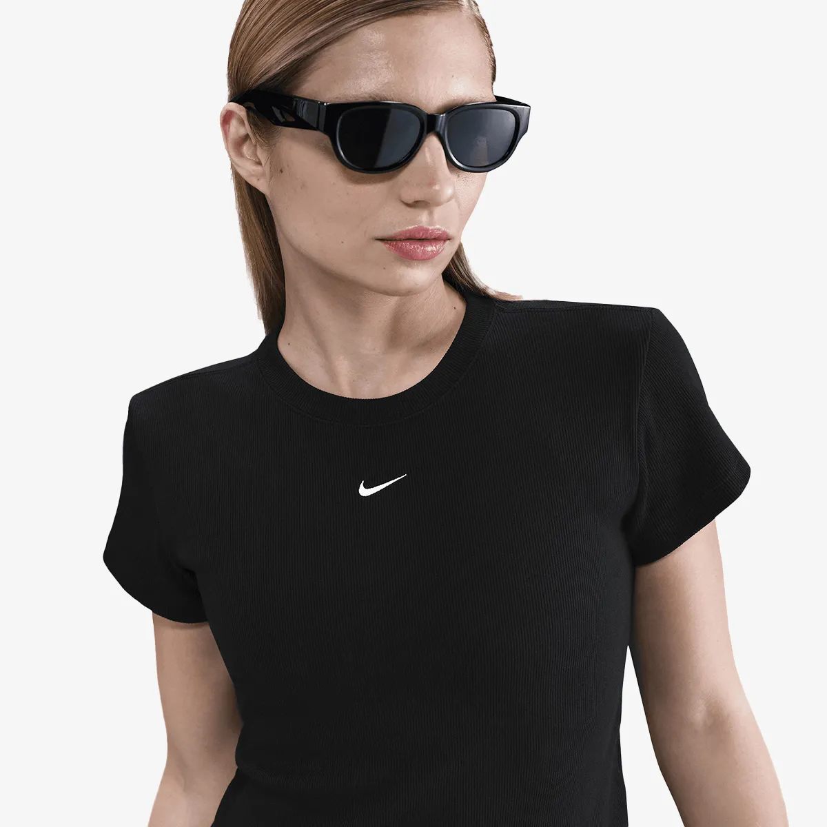NIKE W NSW RIB  TGHT SS TEE 