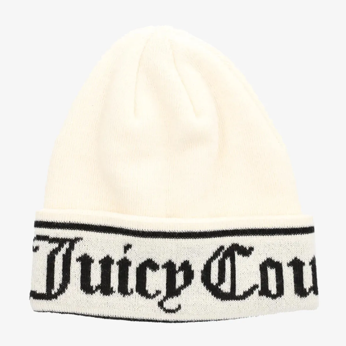 JUICY COUTURE INGRID FLAT KNIT BEANIE 