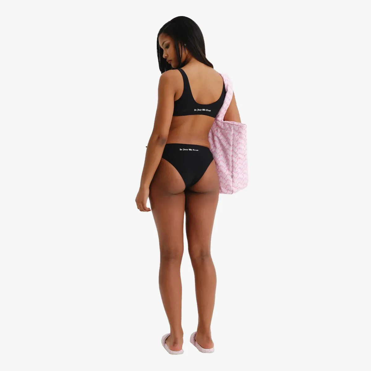 JUICY COUTURE LYCRA BIKINI SET WITH LATTICE DETAILING 
