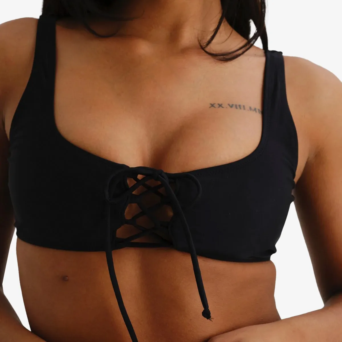 JUICY COUTURE LYCRA BIKINI SET WITH LATTICE DETAILING 