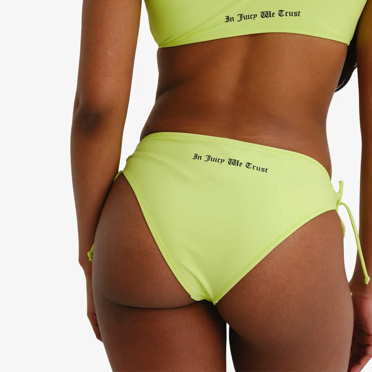 JUICY COUTURE LYCRA BIKINI SET WITH LATTICE DETAILING 