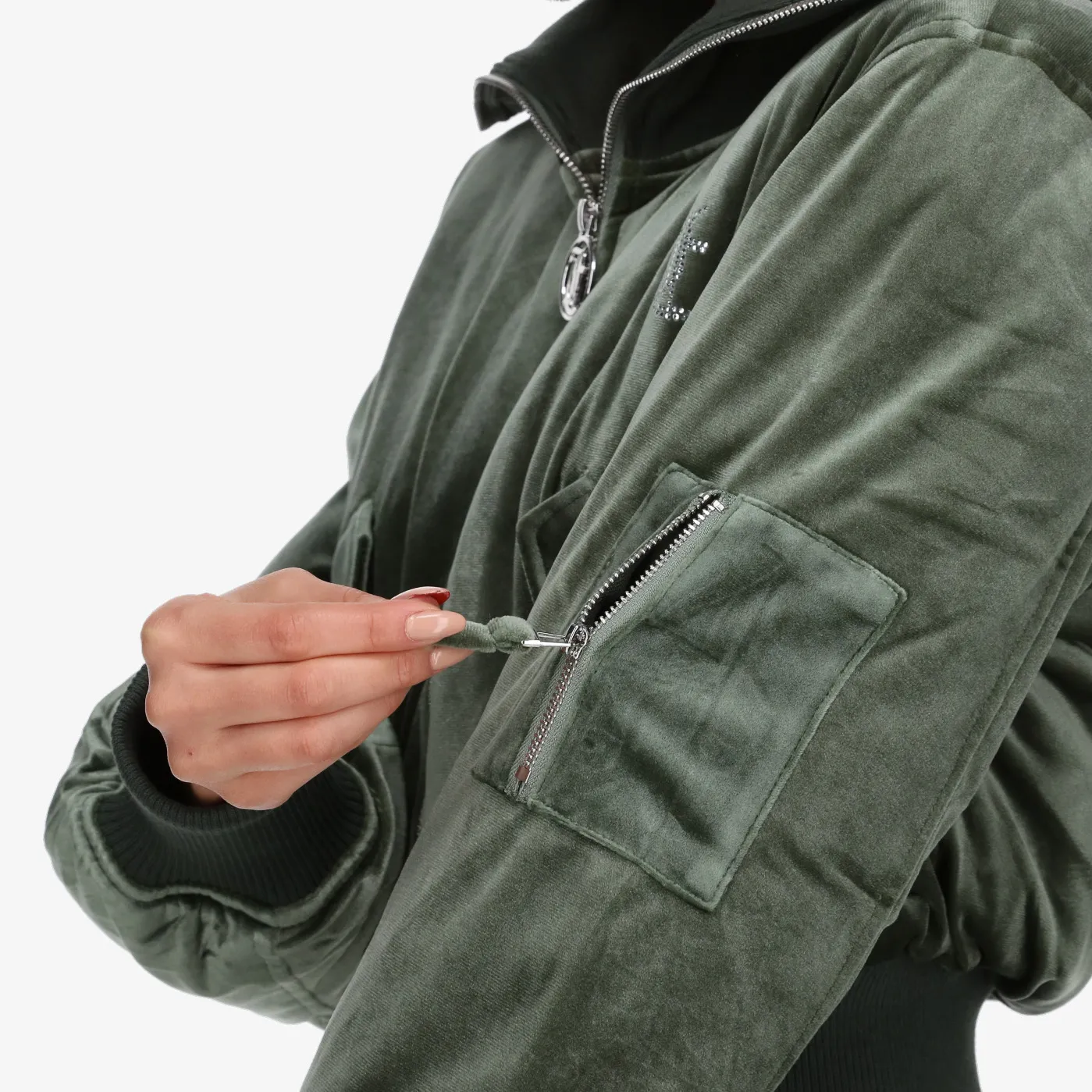 JUICY COUTURE RYDELL DIAMANTE BOMBER COAT 