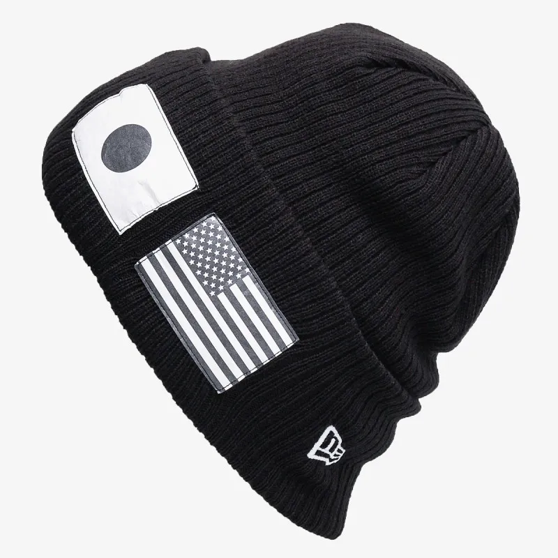 NEW ERA KAPA NE FLAG WATCH KNIT NE BLKWHIGRP 