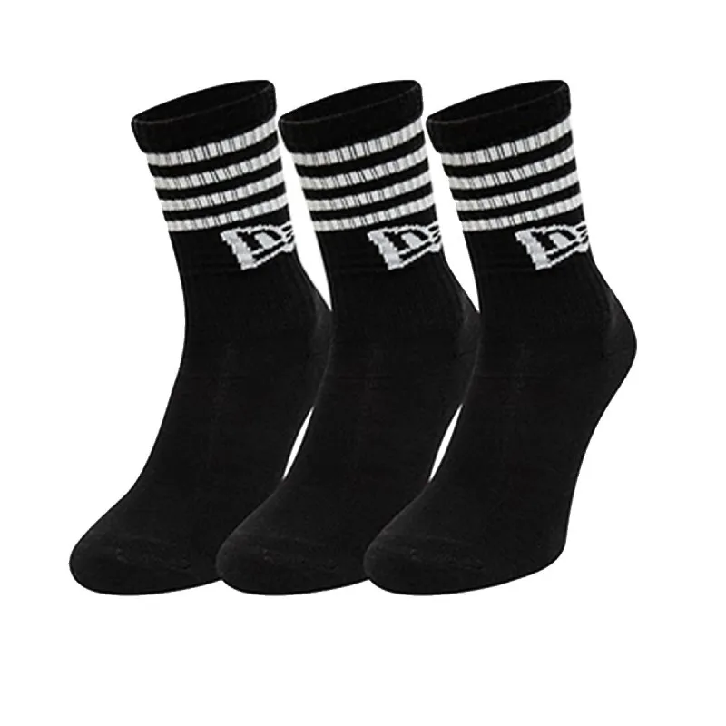 NEW ERA NOGAVICE STRIPE CREW NE BLK 
