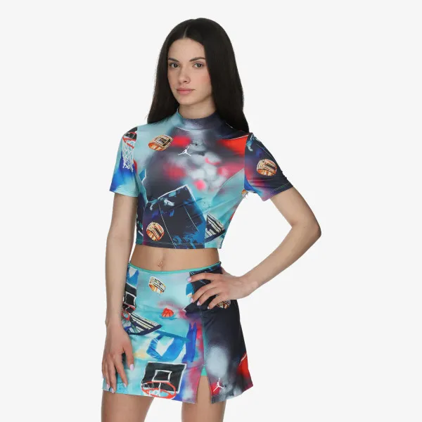 NIKE W J SS KNIT TOP AOP