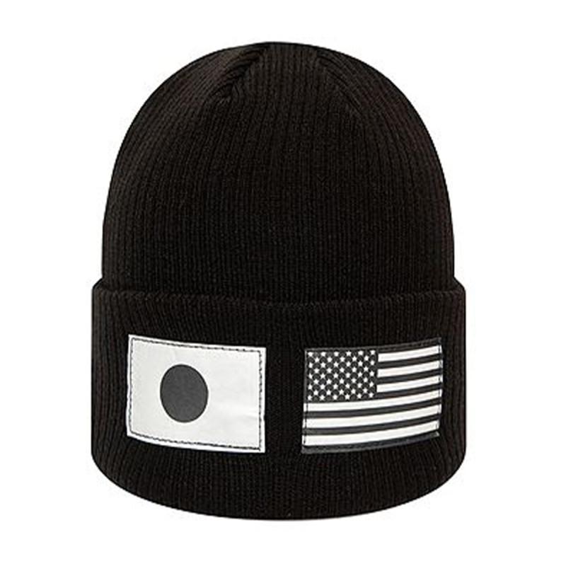 NEW ERA KAPA NE FLAG WATCH KNIT NE BLKWHIGRP 